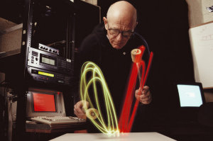 Max Mathews with Radio Baton